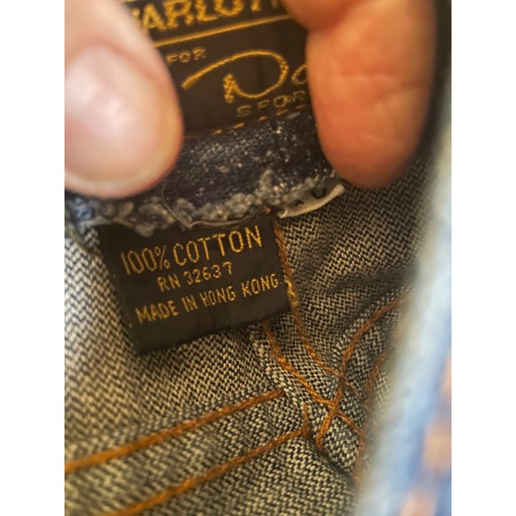 Vintage‎ 70s-80s Charlotte Ford for Don Sport Dark Wash Tall Jeans 100% Cotton - Picture 5 of 8